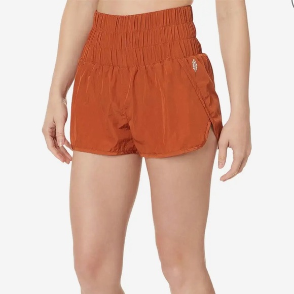 NEW Free People Movement Way Home Shorts color rust - Picture 2 of 5